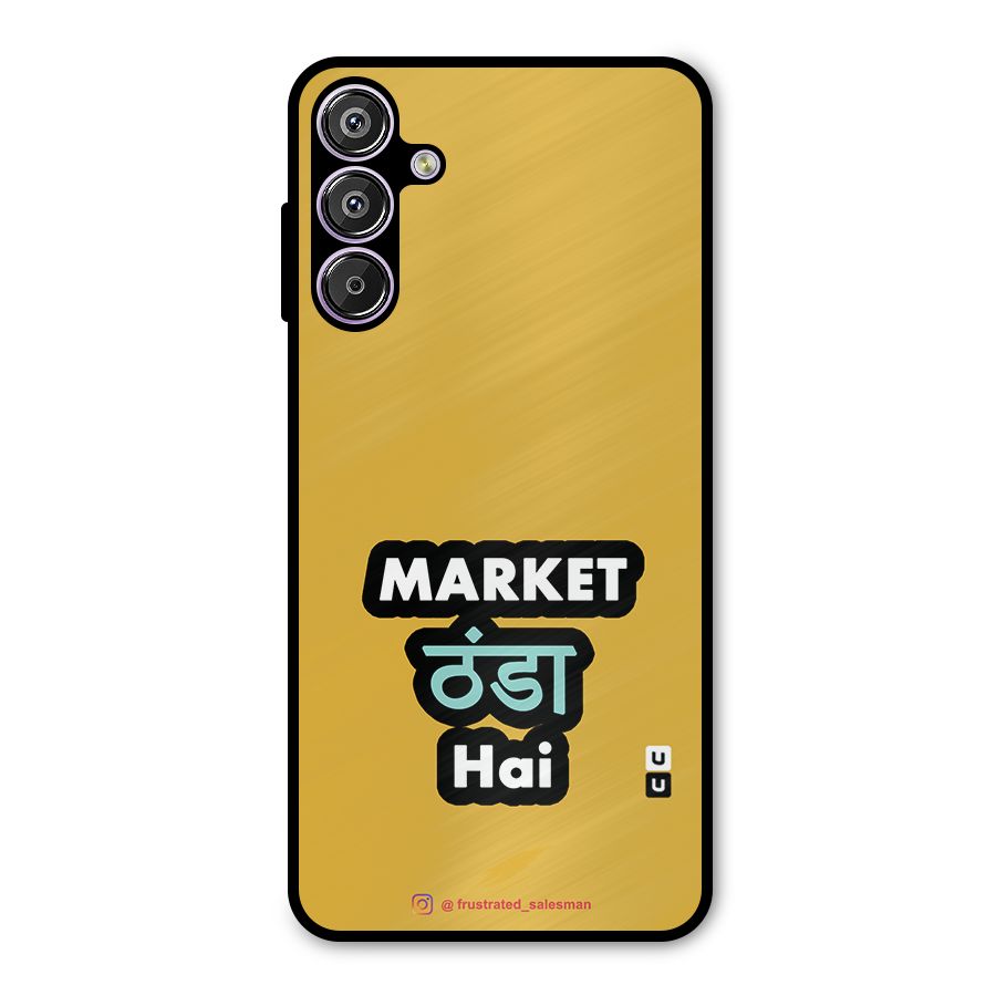 Market Thanda Hai Mustard Yellow Metal Back Case for Galaxy M15