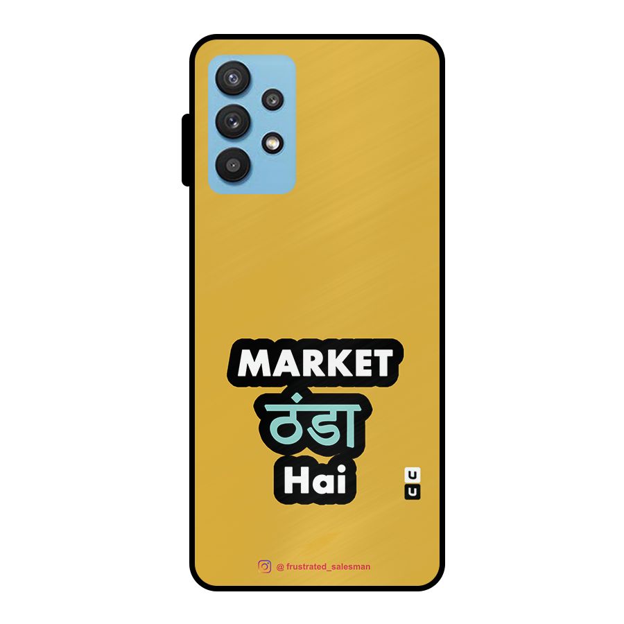 Market Thanda Hai Mustard Yellow Metal Back Case for Galaxy M32 5G