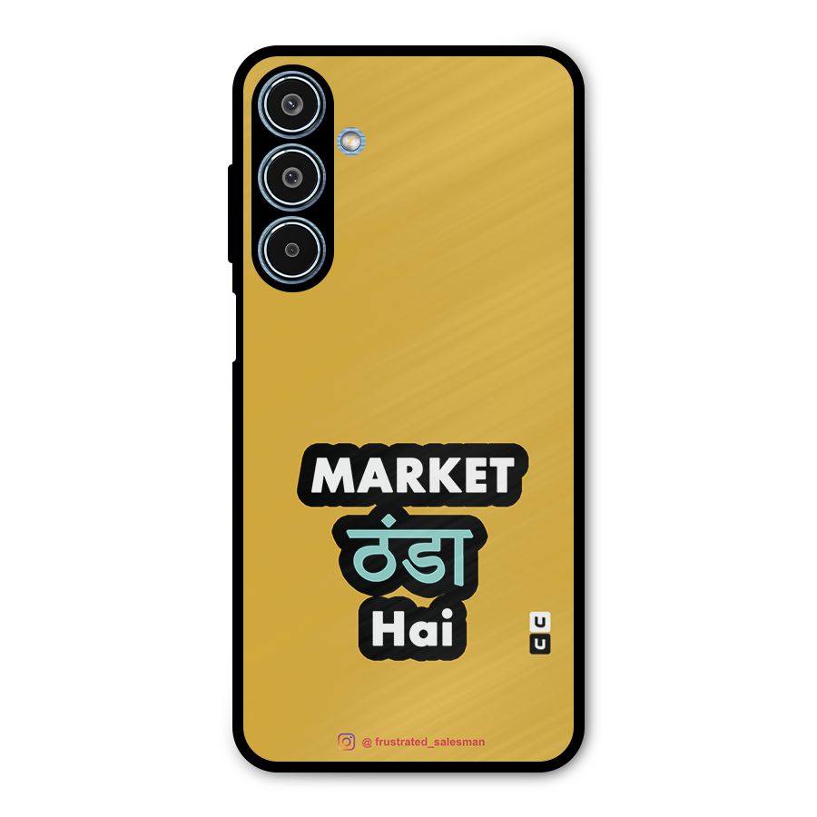 Market Thanda Hai Mustard Yellow Metal Back Case for Galaxy M35