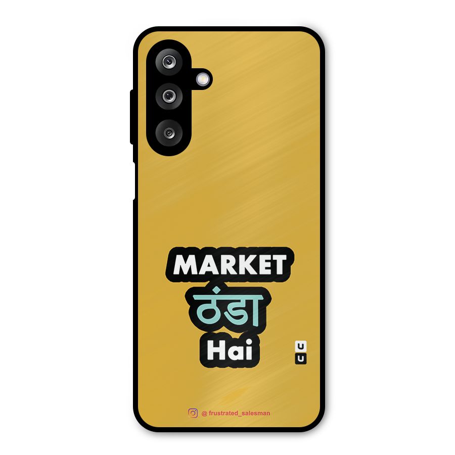 Market Thanda Hai Mustard Yellow Metal Back Case for Galaxy M36