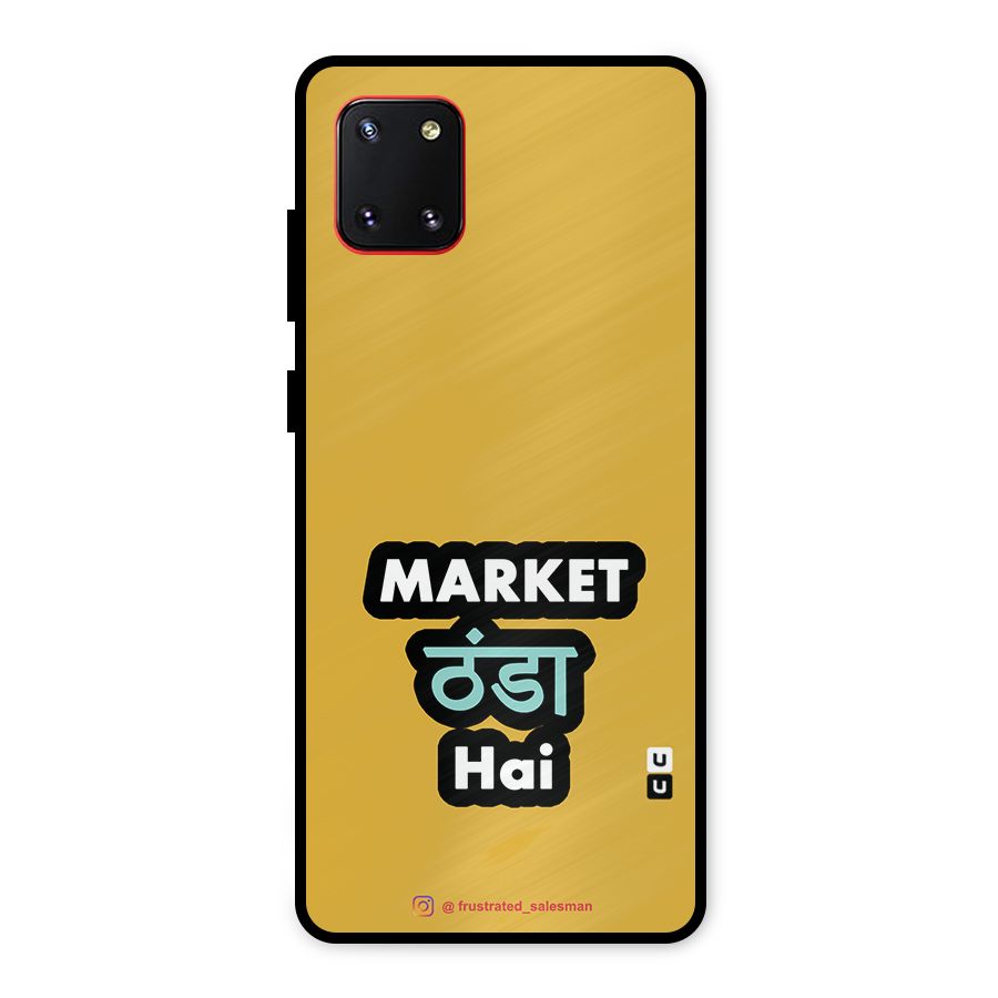 Market Thanda Hai Mustard Yellow Metal Back Case for Galaxy Note 10 Lite