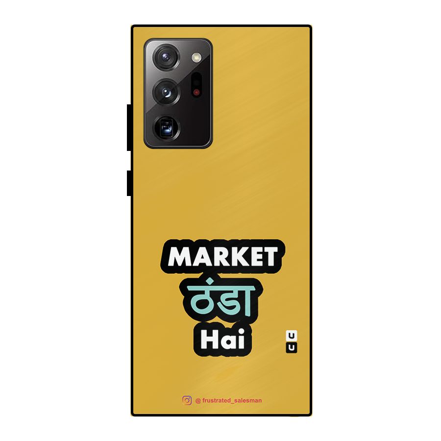 Market Thanda Hai Mustard Yellow Metal Back Case for Galaxy Note 20 Ultra