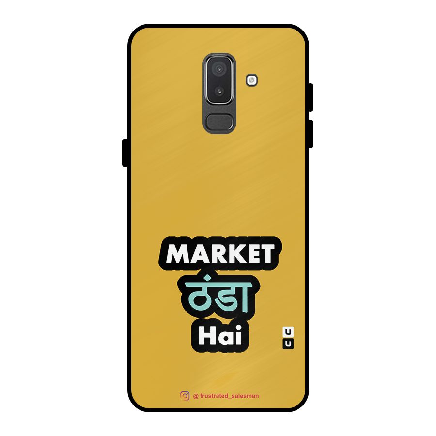 Market Thanda Hai Mustard Yellow Metal Back Case for Galaxy On8 (2018)