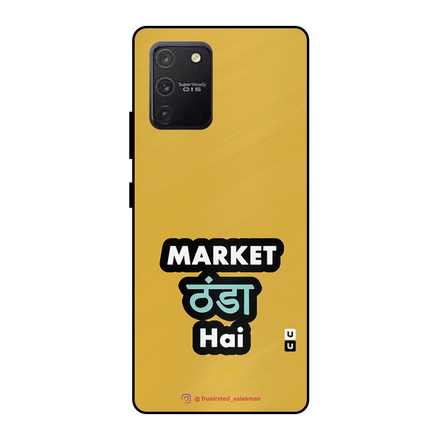 Market Thanda Hai Mustard Yellow Metal Back Case for Galaxy S10 Lite