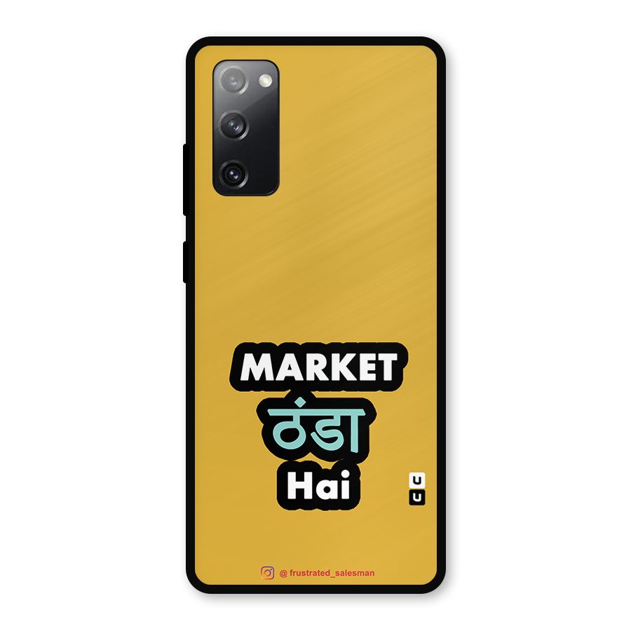 Market Thanda Hai Mustard Yellow Metal Back Case for Galaxy S20 FE 5G