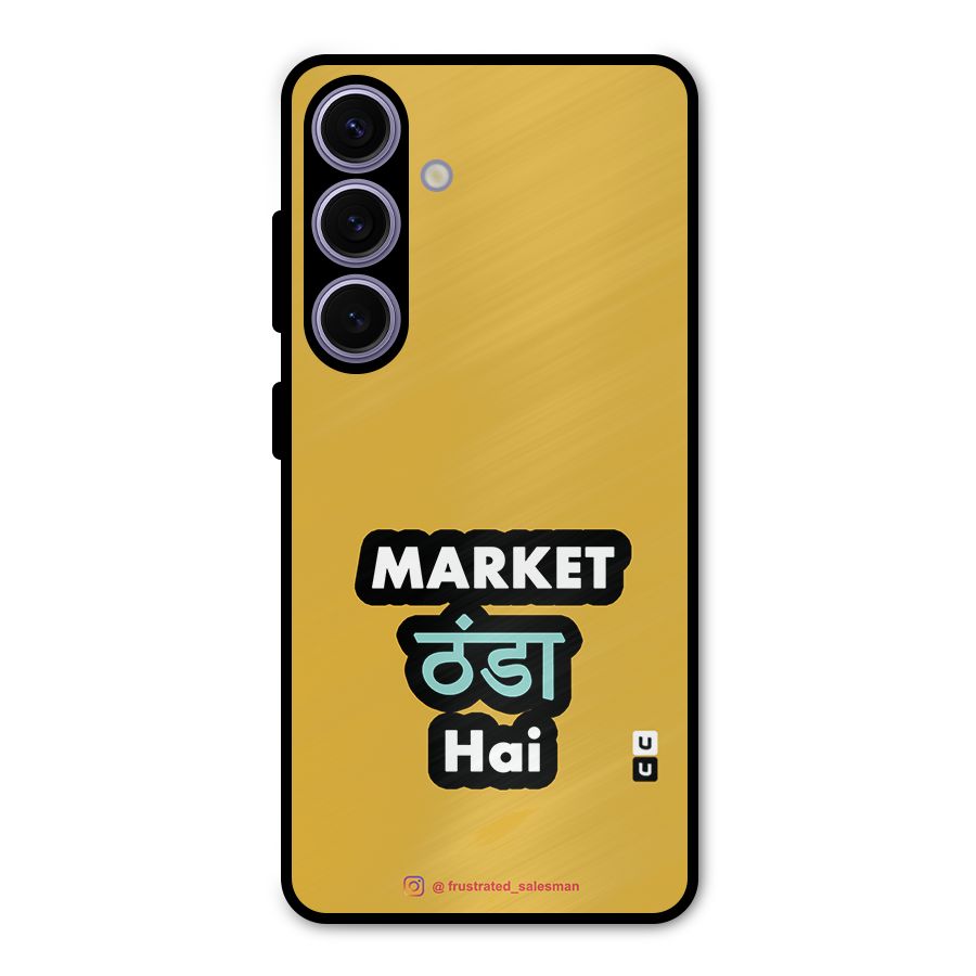 Market Thanda Hai Mustard Yellow Metal Back Case for Galaxy S24