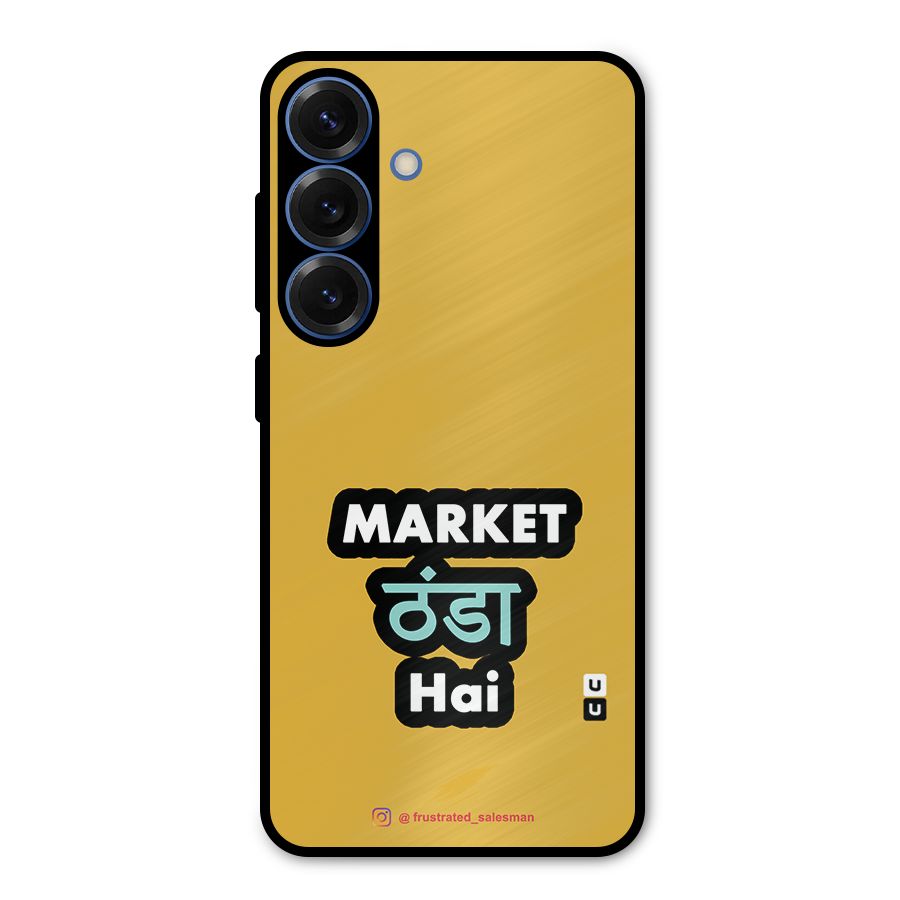 Market Thanda Hai Mustard Yellow Metal Back Case for Galaxy S25