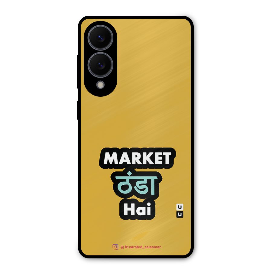Market Thanda Hai Mustard Yellow Metal Back Case for Galaxy S25 Edge