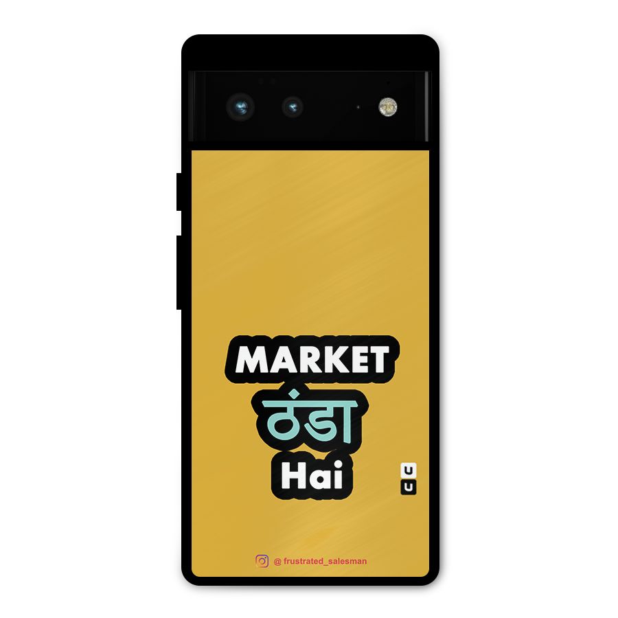 Market Thanda Hai Mustard Yellow Metal Back Case for Google Pixel 6