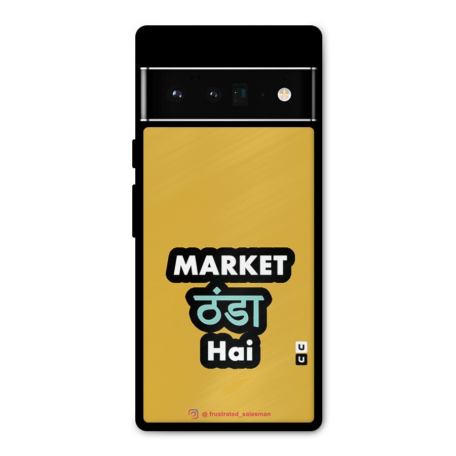 Market Thanda Hai Mustard Yellow Metal Back Case for Google Pixel 6 Pro