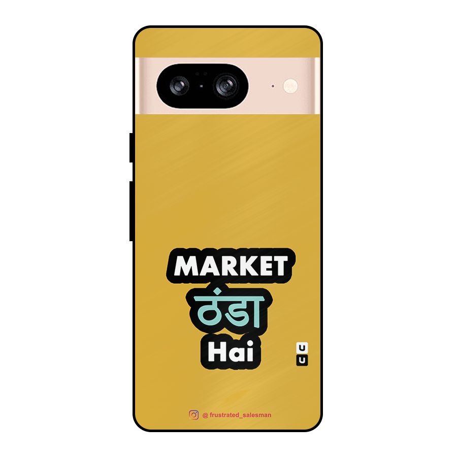 Market Thanda Hai Mustard Yellow Metal Back Case for Google Pixel 8