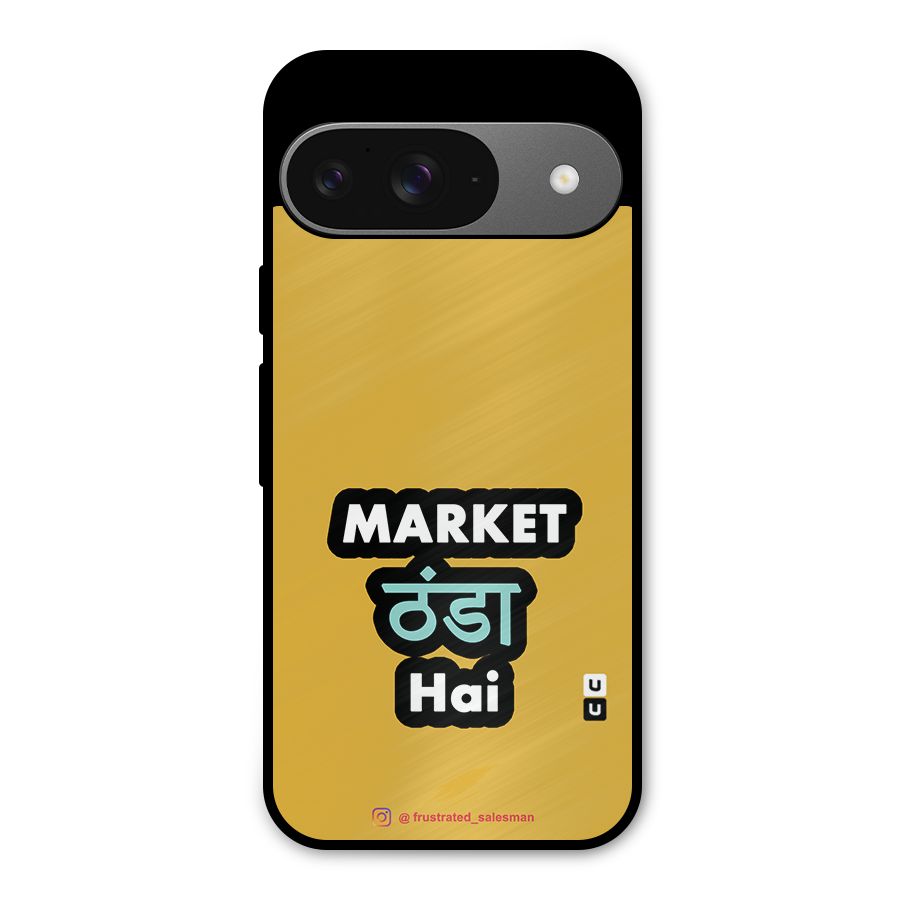 Market Thanda Hai Mustard Yellow Metal Back Case for Google Pixel 9