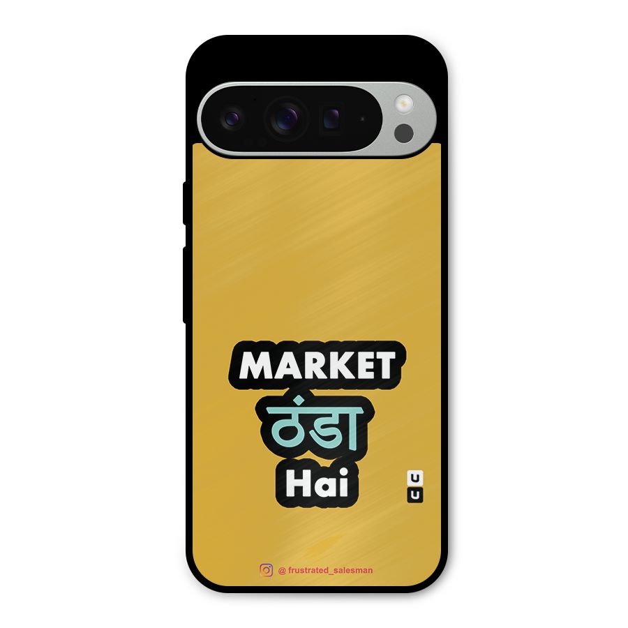 Market Thanda Hai Mustard Yellow Metal Back Case for Google Pixel 9 Pro XL