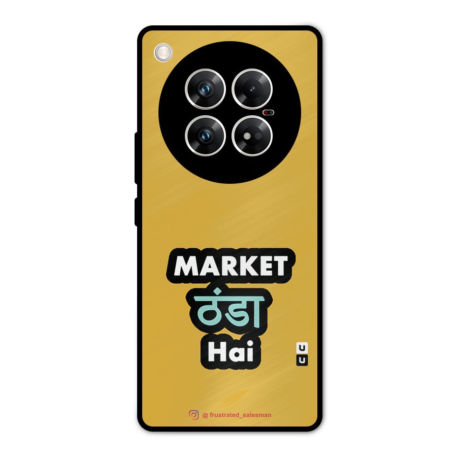 Market Thanda Hai Mustard Yellow Metal Back Case for Infinix Zero 40 5G