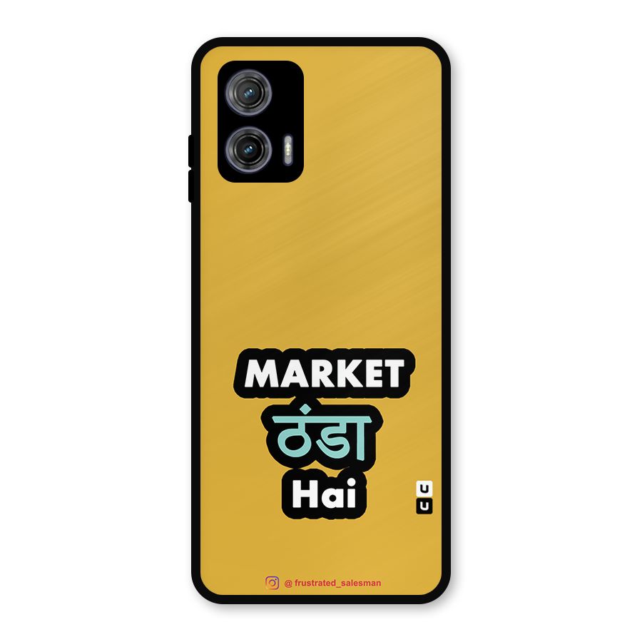 Market Thanda Hai Mustard Yellow Metal Back Case for Moto G73