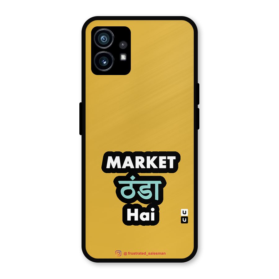 Market Thanda Hai Mustard Yellow Metal Back Case for Nothing Phone 1