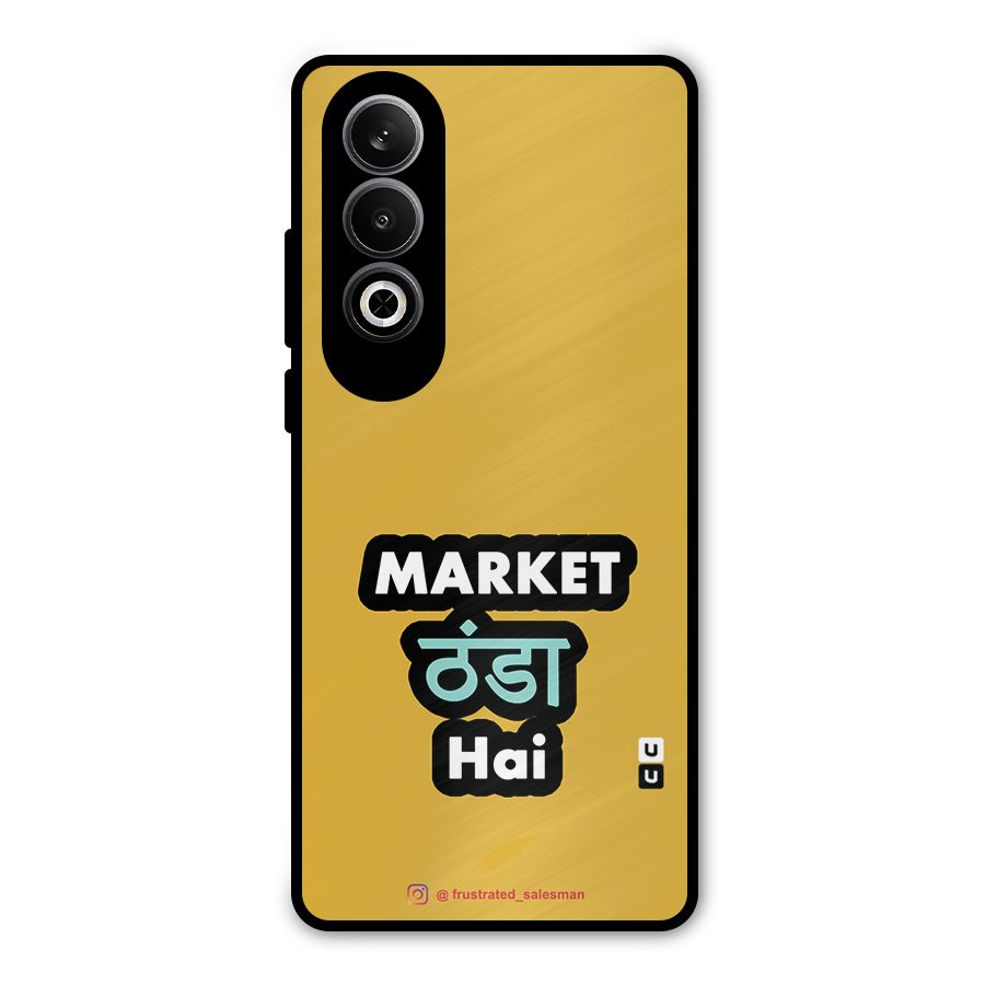 Market Thanda Hai Mustard Yellow Metal Back Case for OnePlus Nord CE4