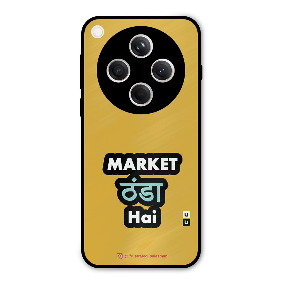 Market Thanda Hai Mustard Yellow Metal Back Case for Oppo Find X8