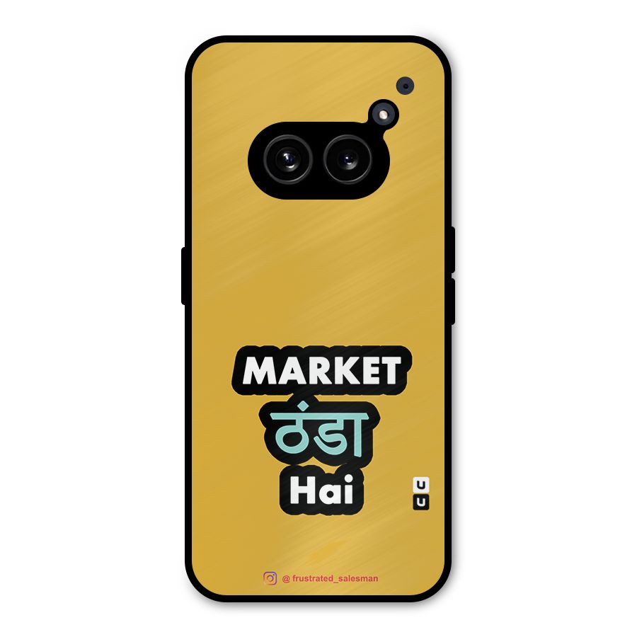 Market Thanda Hai Mustard Yellow Metal Back Case for Nothing Phone 2a