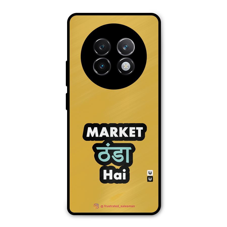 Market Thanda Hai Mustard Yellow Metal Back Case for Realme 13 Plus