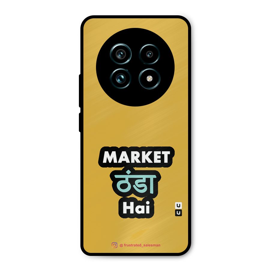 Market Thanda Hai Mustard Yellow Metal Back Case for Realme 13 Pro Plus