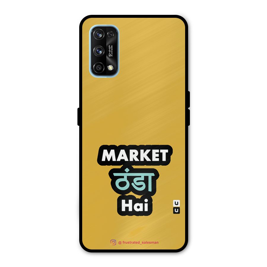 Market Thanda Hai Mustard Yellow Metal Back Case for Realme 7 Pro