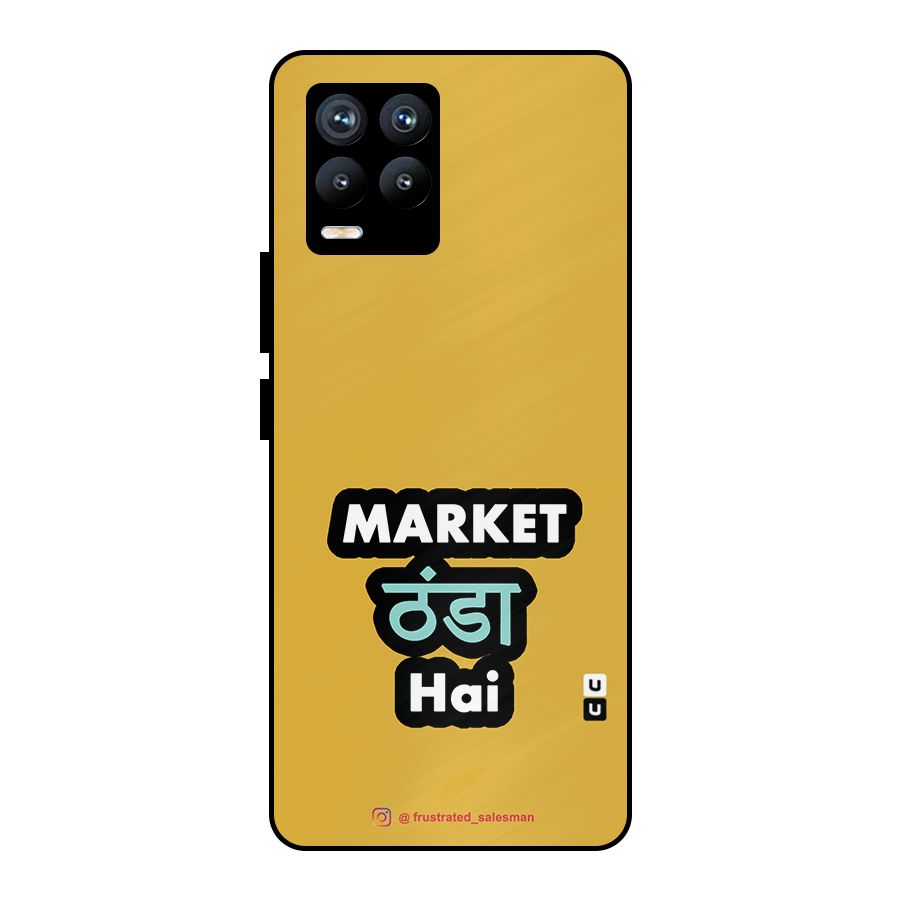 Market Thanda Hai Mustard Yellow Metal Back Case for Realme 8 Pro