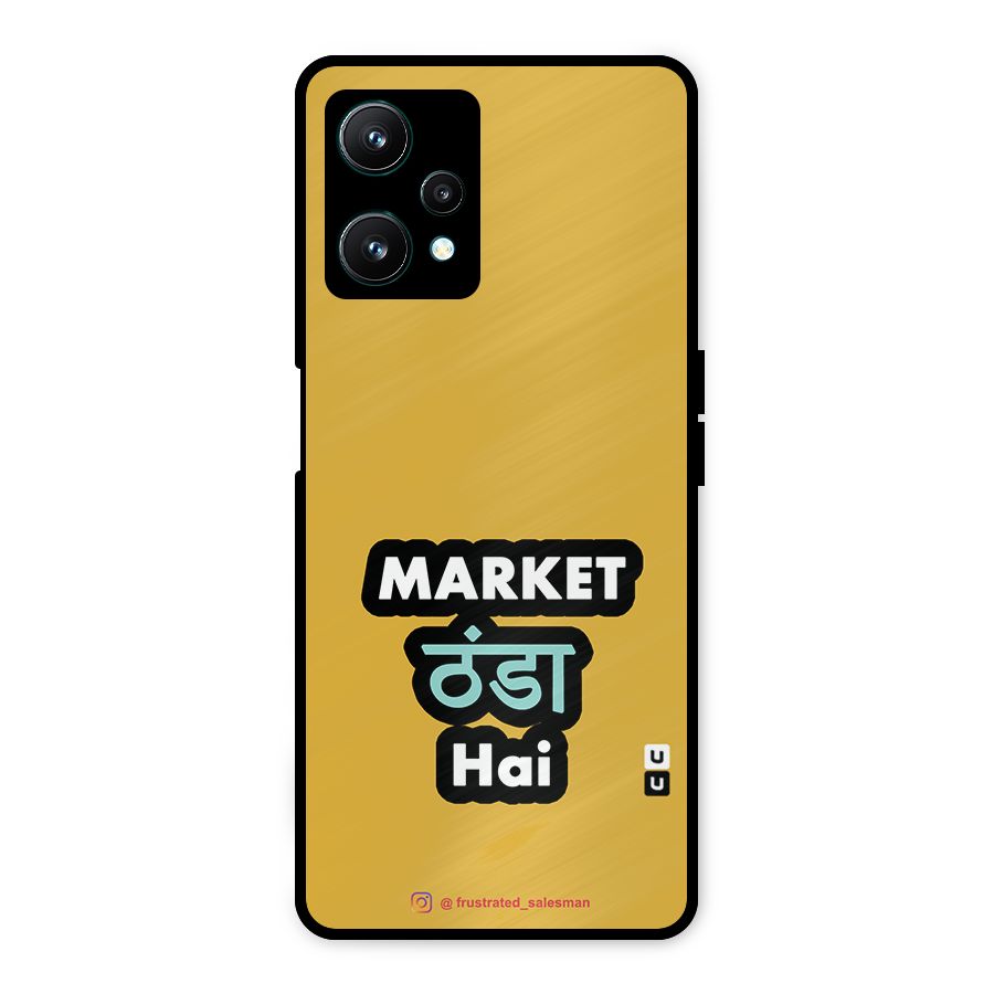 Market Thanda Hai Mustard Yellow Metal Back Case for Realme 9 Pro 5G