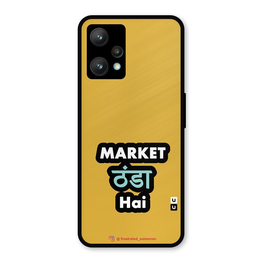 Market Thanda Hai Mustard Yellow Metal Back Case for Realme 9 Pro Plus 5G