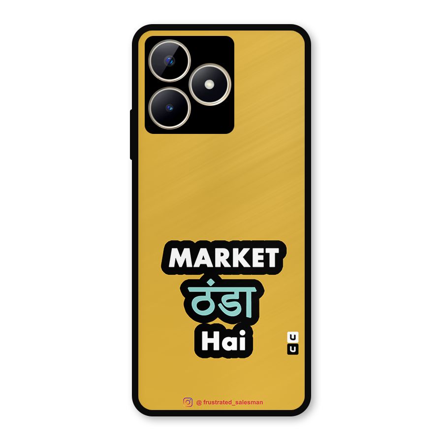 Market Thanda Hai Mustard Yellow Metal Back Case for Realme C53