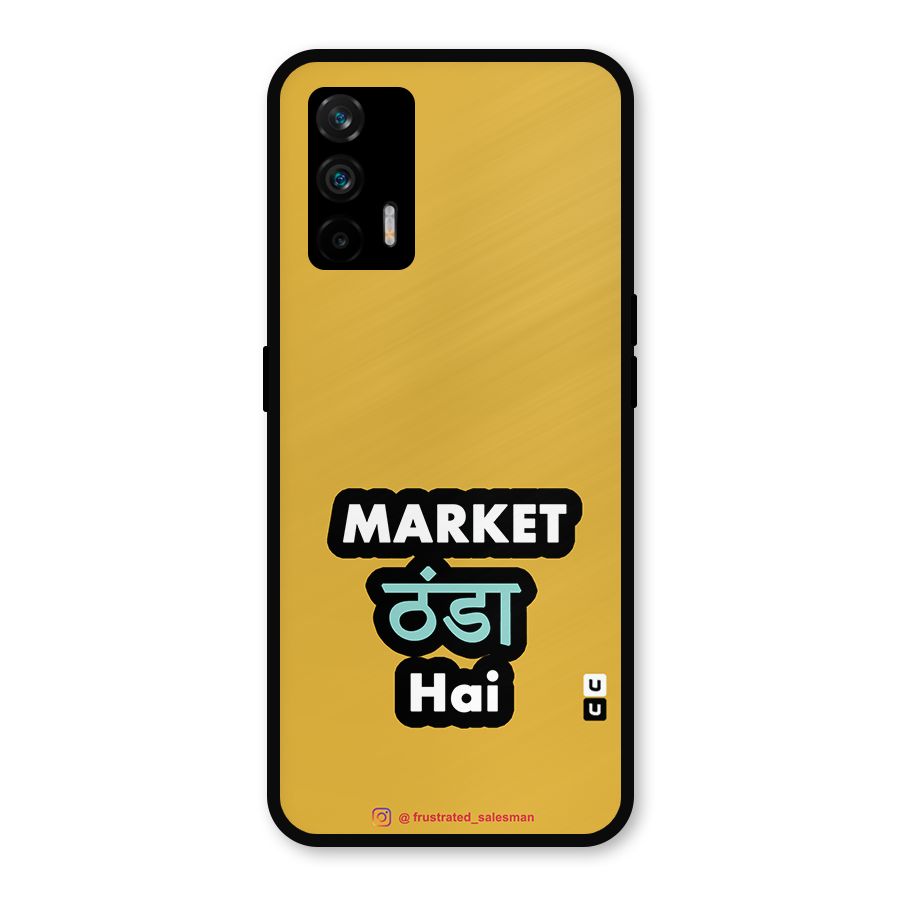Market Thanda Hai Mustard Yellow Metal Back Case for Realme GT 5G