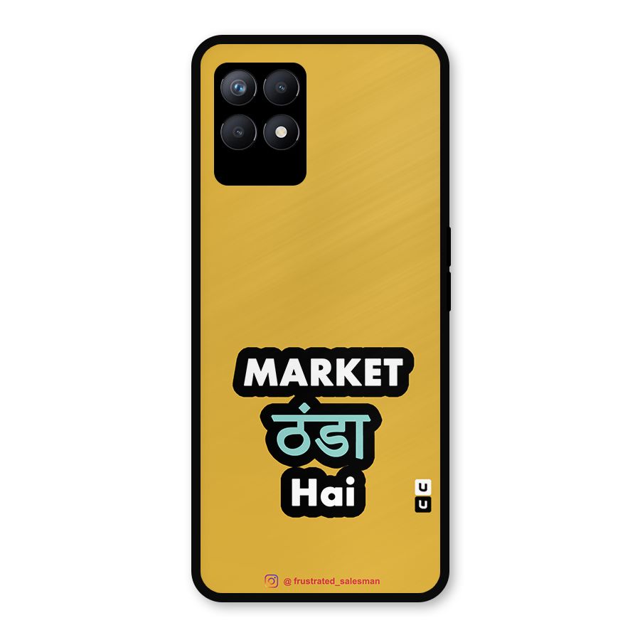 Market Thanda Hai Mustard Yellow Metal Back Case for Realme Narzo 50