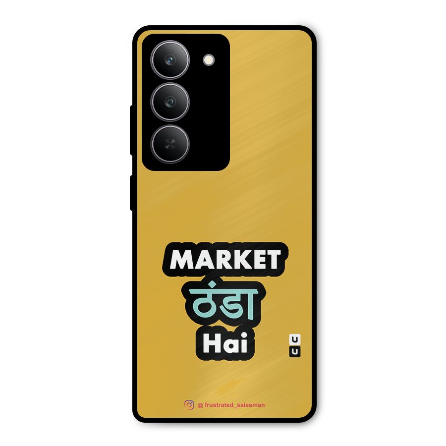 Market Thanda Hai Mustard Yellow Metal Back Case for Realme P3x