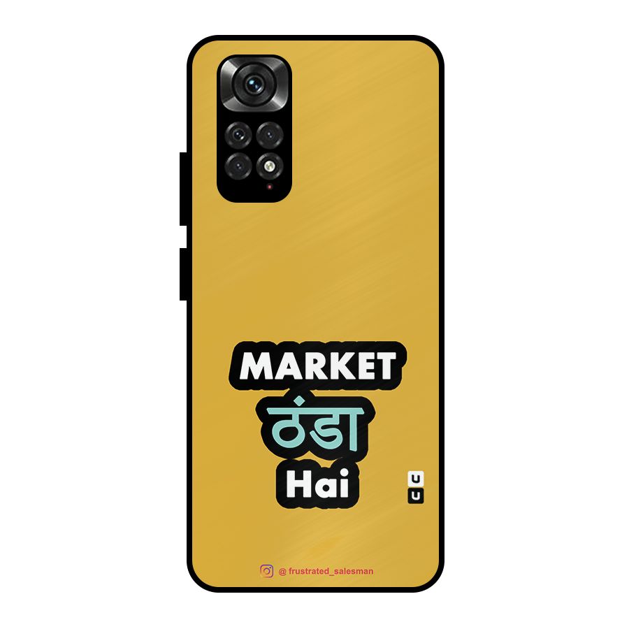 Market Thanda Hai Mustard Yellow Metal Back Case for Redmi Note 11 Pro Plus 5G