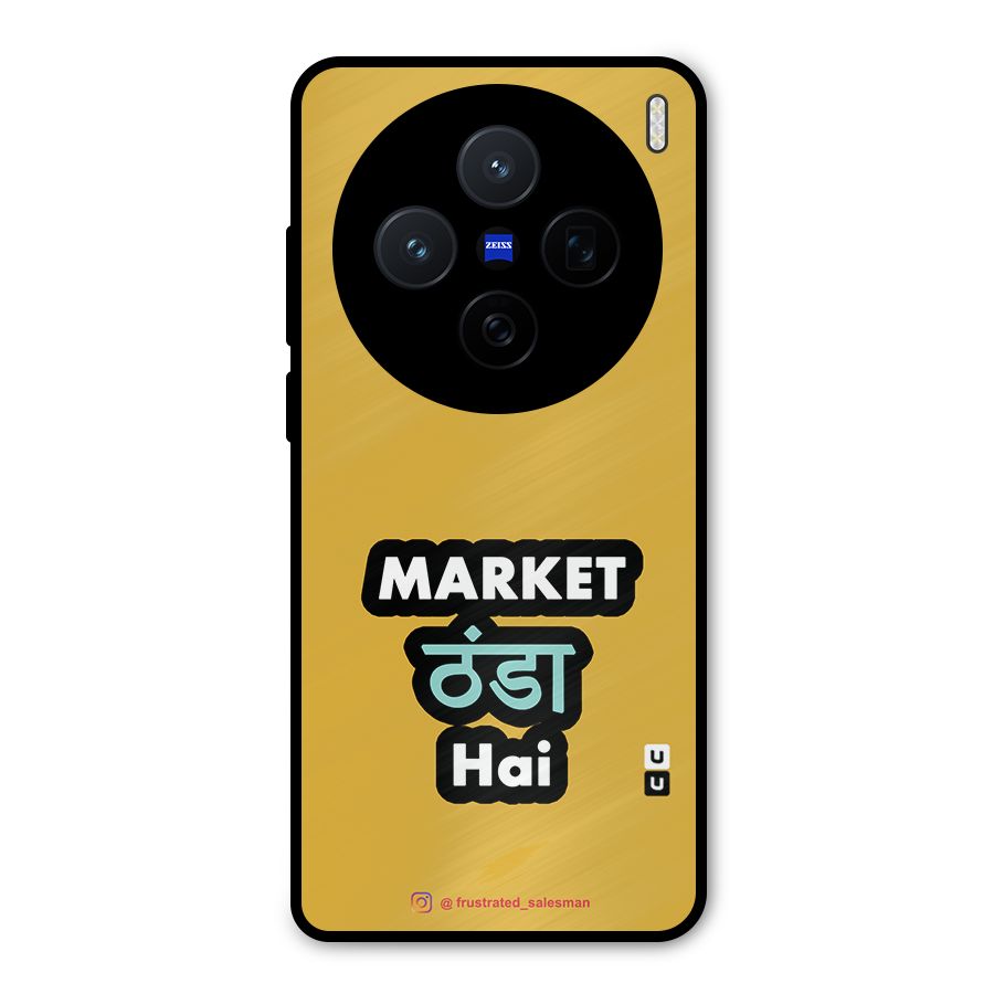 Market Thanda Hai Mustard Yellow Metal Back Case for Vivo X200