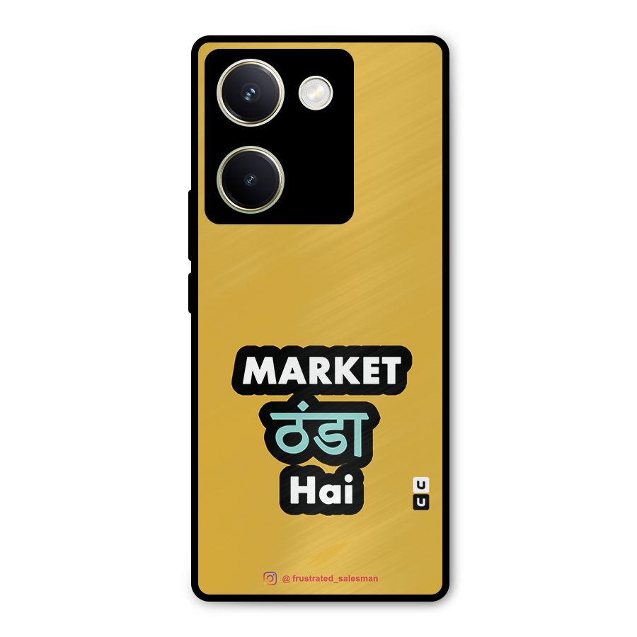 Market Thanda Hai Mustard Yellow Metal Back Case for Vivo Y200 Pro