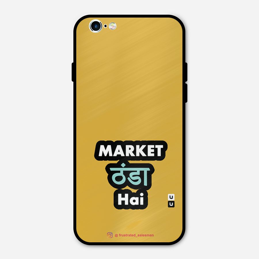 Market Thanda Hai Mustard Yellow Metal Back Case for iPhone 6 6s