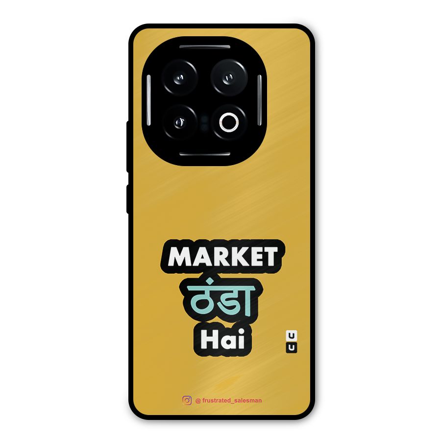 Market Thanda Hai Mustard Yellow Metal Back Case for iQOO 13