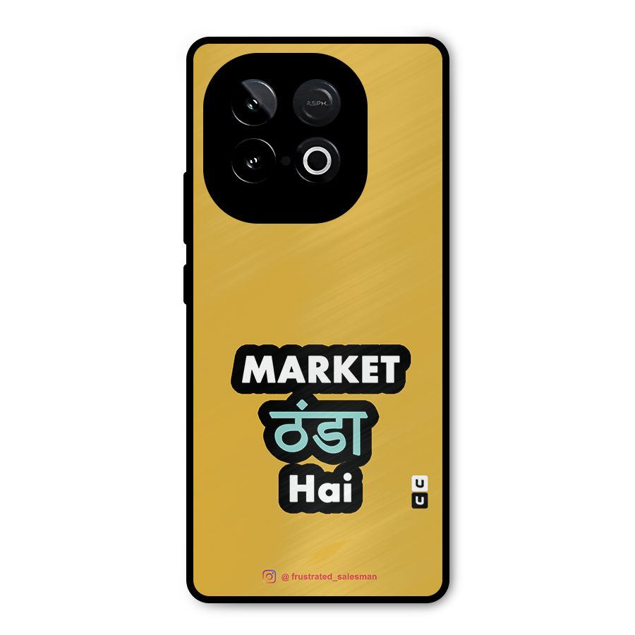 Market Thanda Hai Mustard Yellow Metal Back Case for iQOO Neo 10