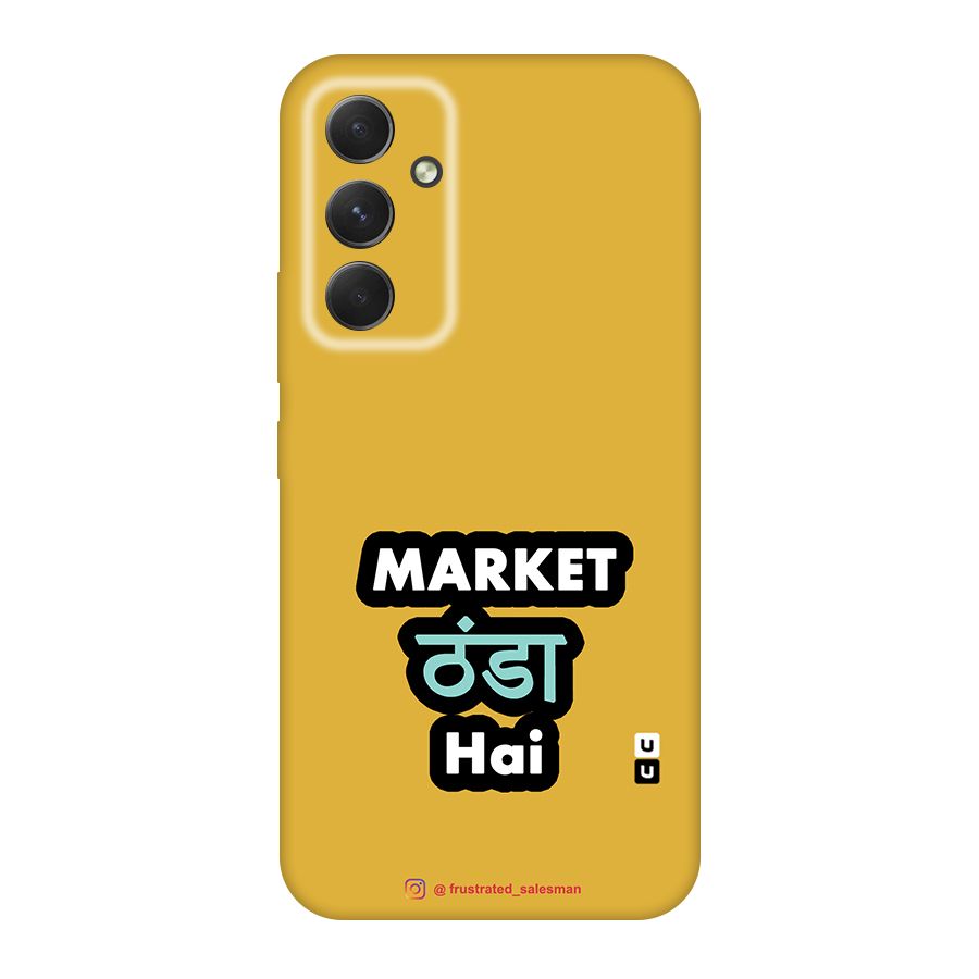 Market Thanda Hai Mustard Yellow Original Polycarbonate Back Case for Galaxy A54