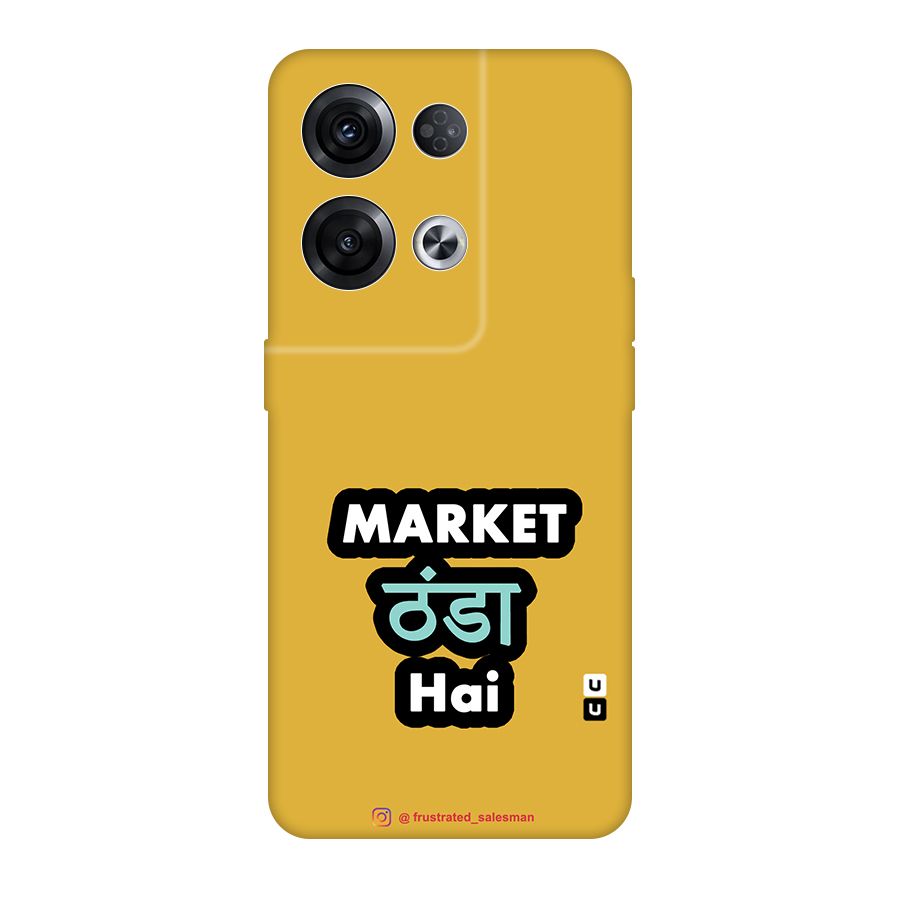 Market Thanda Hai Mustard Yellow Original Polycarbonate Back Case for Oppo Reno8 Pro 5G