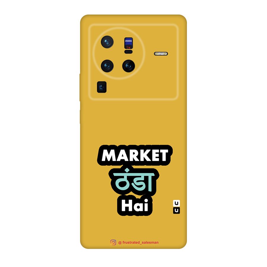 Market Thanda Hai Mustard Yellow Original Polycarbonate Back Case for Vivo X80