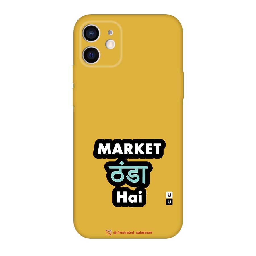 Market Thanda Hai Mustard Yellow Original Polycarbonate Back Case for iPhone 12