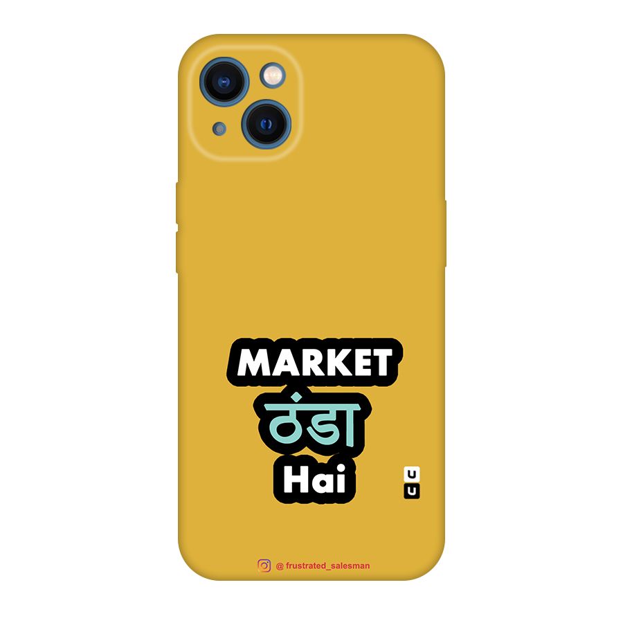 Market Thanda Hai Mustard Yellow Original Polycarbonate Back Case for iPhone 13