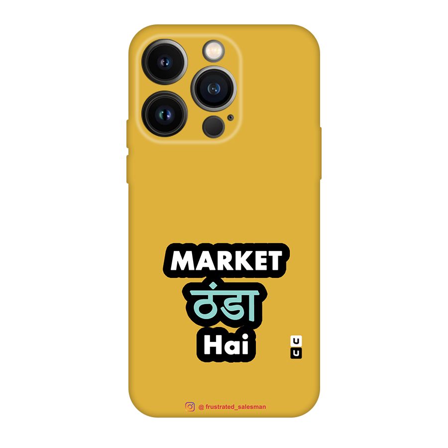 Market Thanda Hai Mustard Yellow Original Polycarbonate Back Case for iPhone 14 Pro