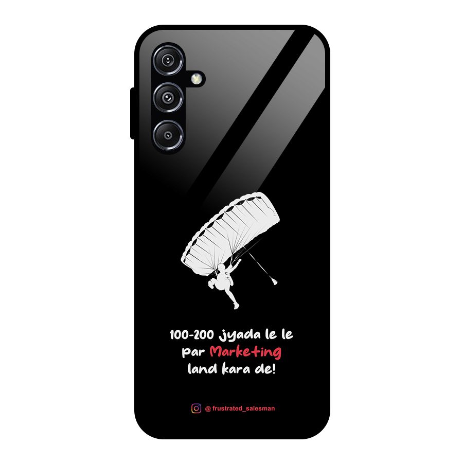 Marketing Land Kara De Black Glass Back Case for Galaxy M34 5G