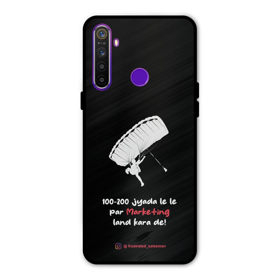 Marketing Land Kara De Black Glass Back Case for Realme 5s