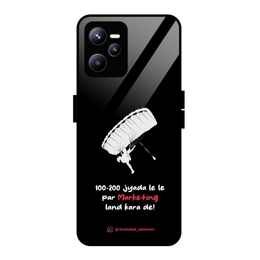 Marketing Land Kara De Black Glass Back Case for Realme C35