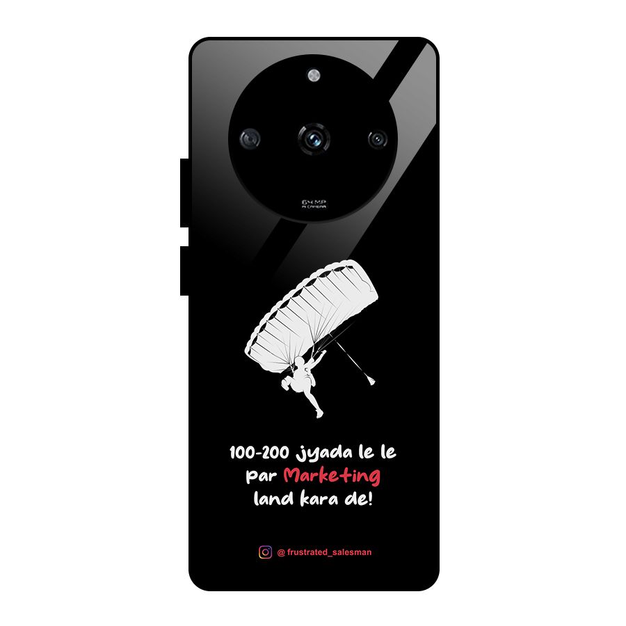 Marketing Land Kara De Black Glass Back Case for Realme Narzo 60 5G