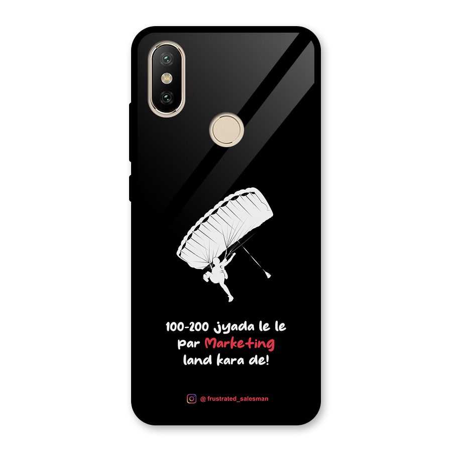 Marketing Land Kara De Black Glass Back Case for Redmi A2